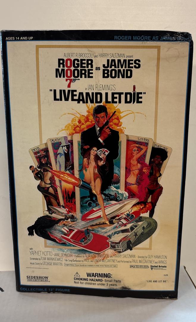 Roger Moore as James Bond Live and Let Die Sideshow 12 Inch Figure Damaged Box