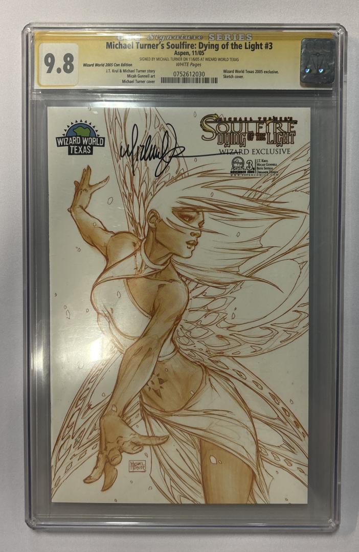 Michael Turner's Soulfire Dying of the Light #3 9.8 CGC SS Michael Turner 2005