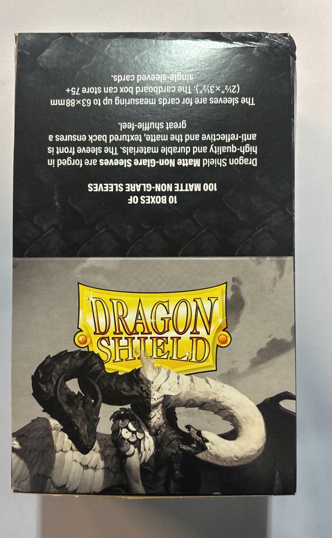 Dragon Shield Matte Black Non-Glare Deck Box 100ct