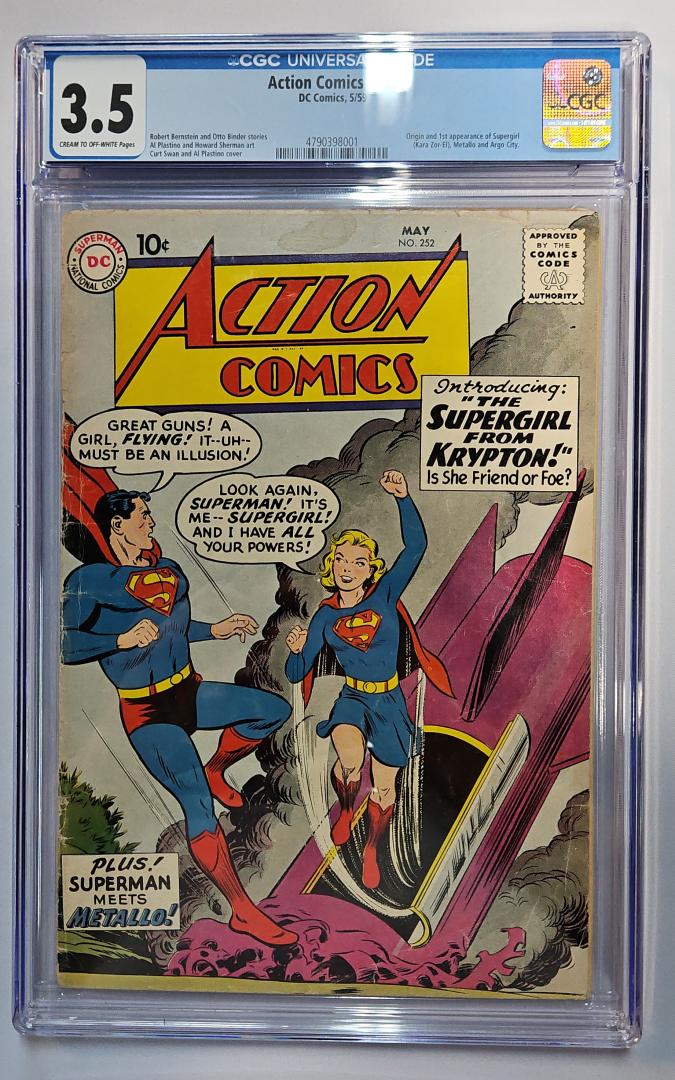 Action Comics #252 3.5 CGC 1st App Supergirl DC 1959