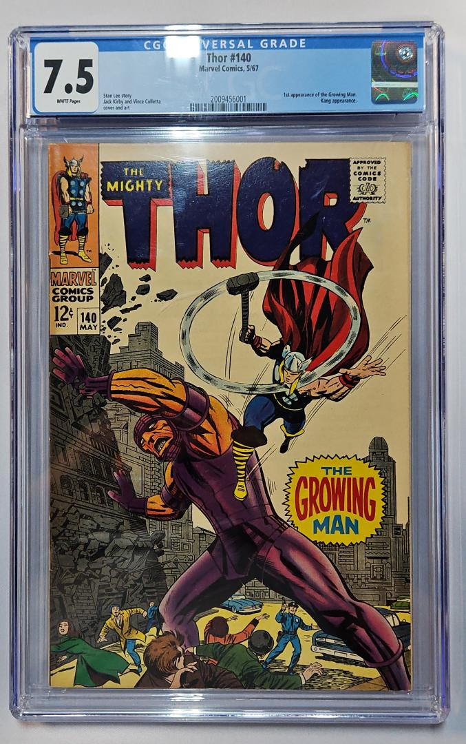 Thor #140 7.5 CGC 1st app Growing Man Marvel 1967