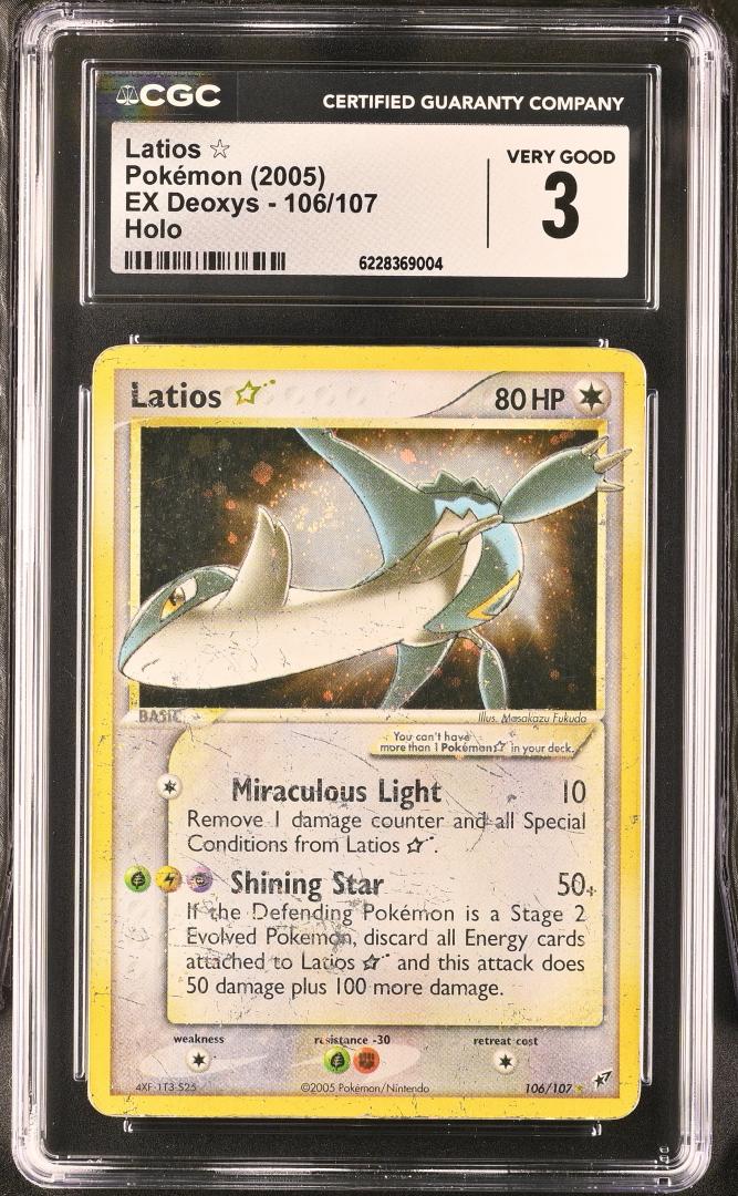 Latios - Deoxys - #106 - Rare Holo Star - Holofoil CGC 3