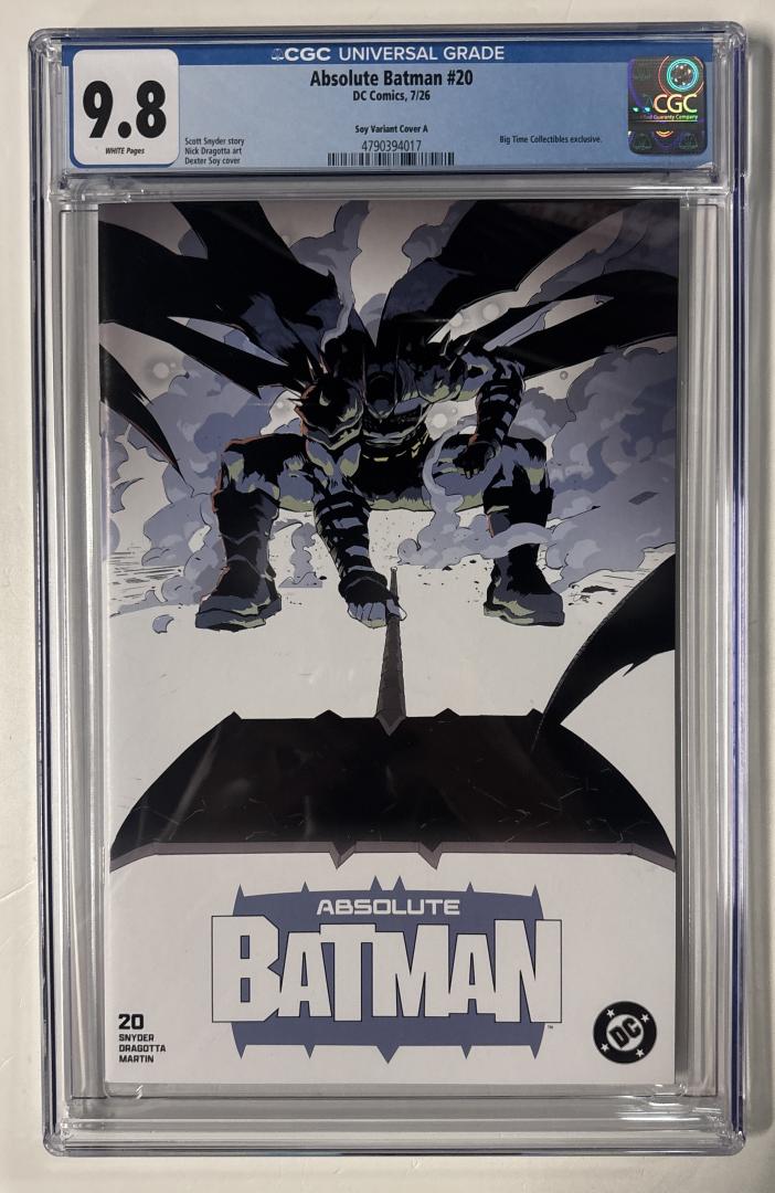 Absolute Batman #20 9.8 CGC Dexter Soy Variant A Luffy Homage DC Comics 2026