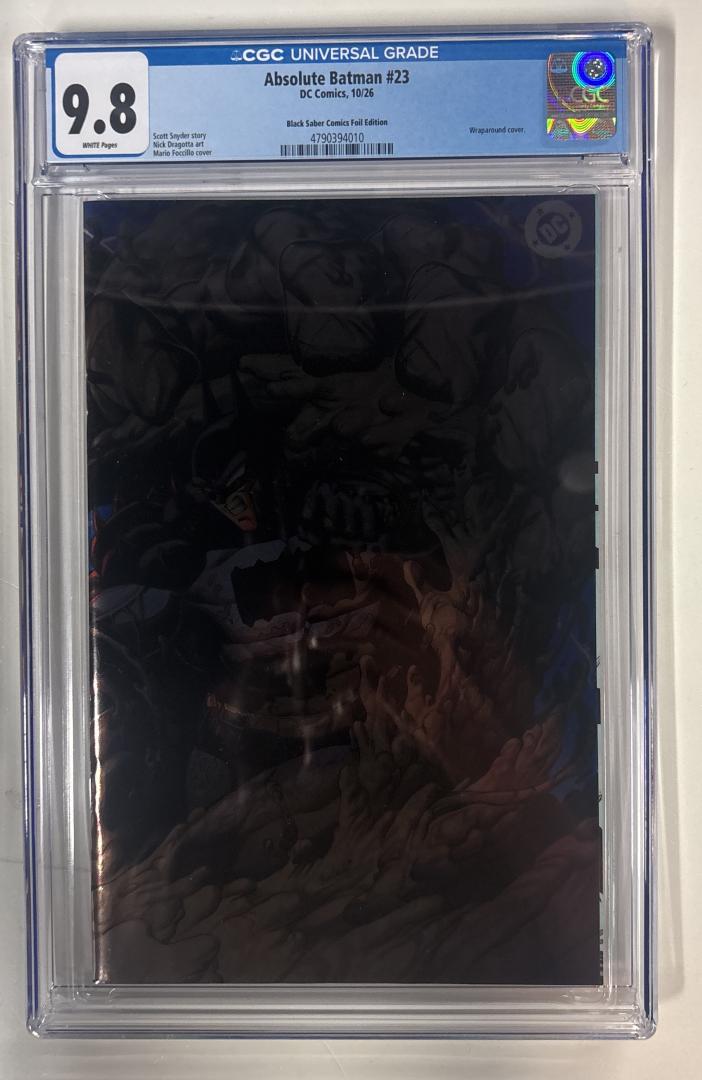 Absolute Batman #23 9.8 CGC Black Saber Comics Foil Cvr DC Comics 2026