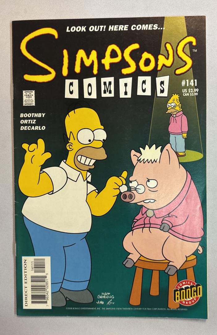 Simpsons Comics #141 VF- Bongo 2008