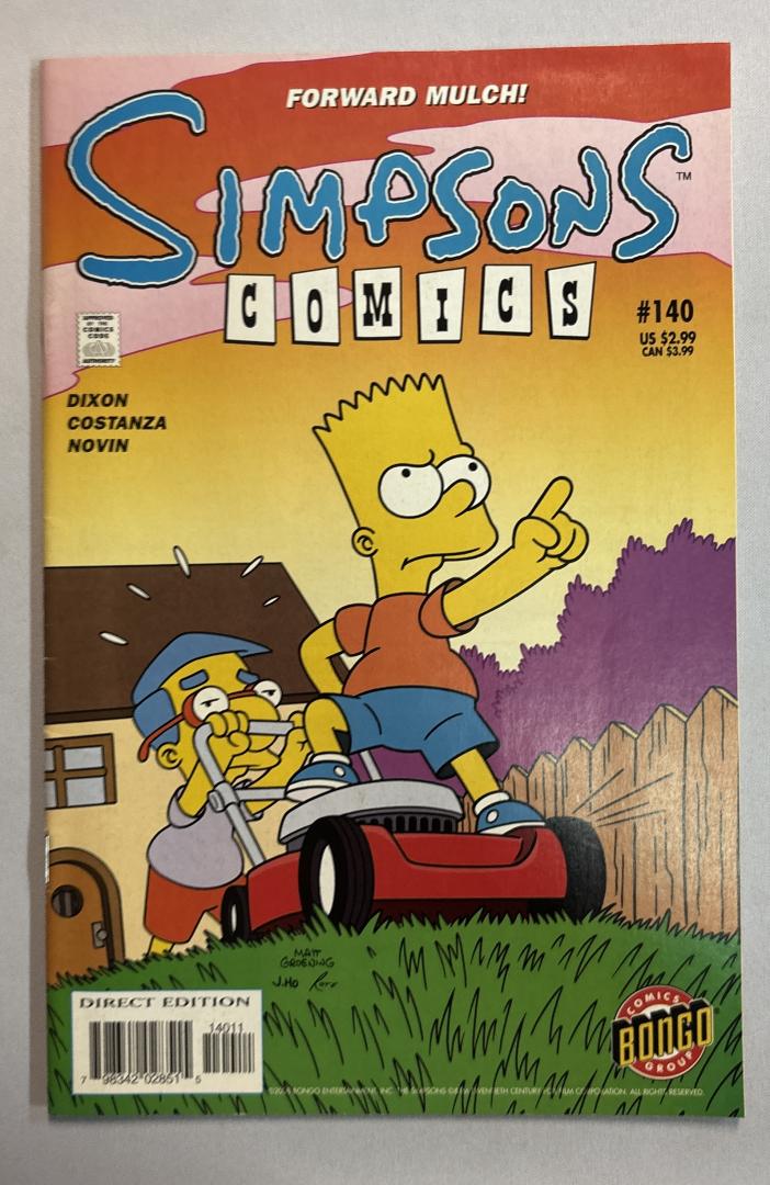 Simpsons Comics #140 VF Bongo 2008