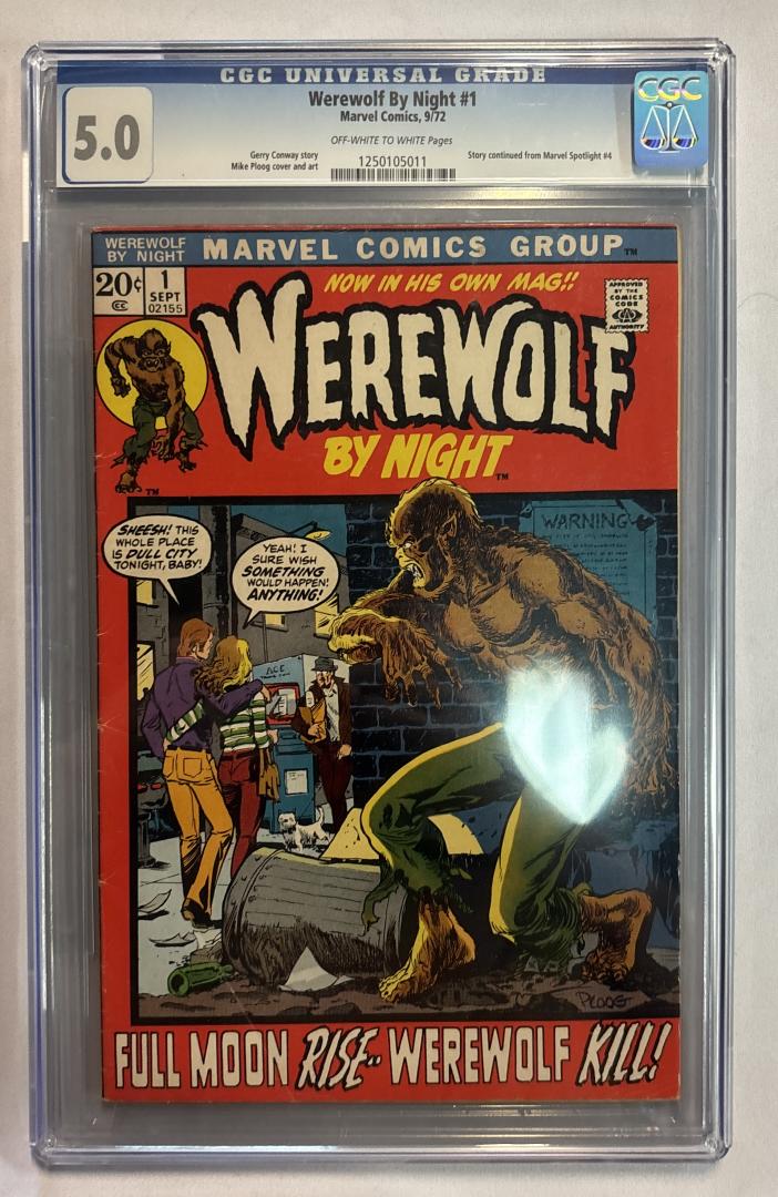 Werewolf by Night #1 CGC 5.0 Marvel 1972