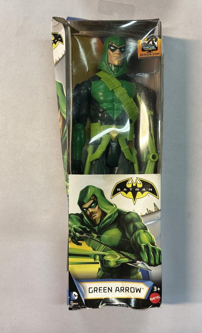 Green Arrow Batman Mechs vs Mutants Mattel Damaged Box