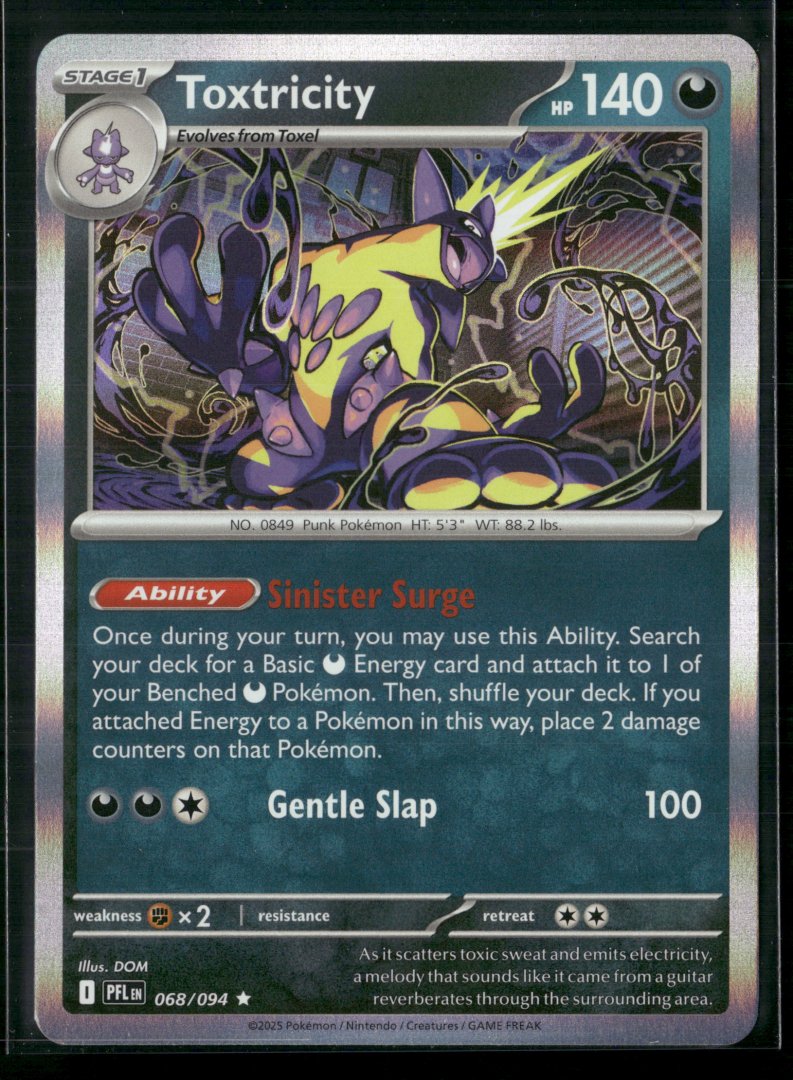 Toxtricity - Rebel Clash 068/094 - Rare Holo