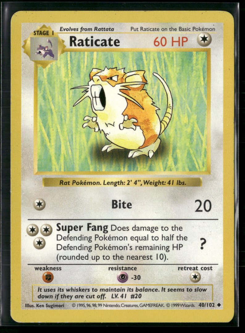 Raticate - Base Set 040/102 - Common