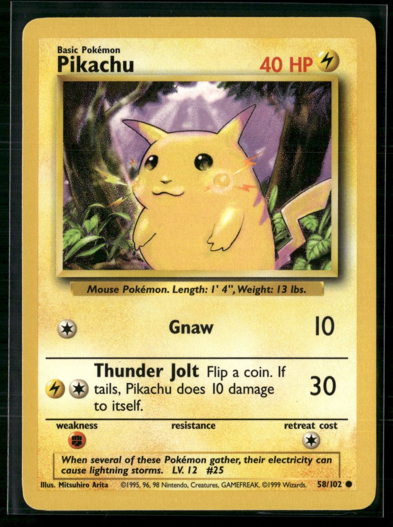Pikachu - Base Set 058/102 - Common