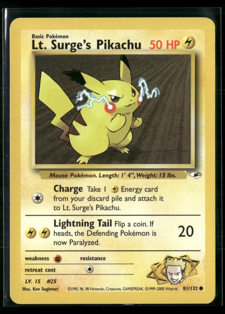Lt. Surge's Pikachu - Gym Heroes 011/132 - Common