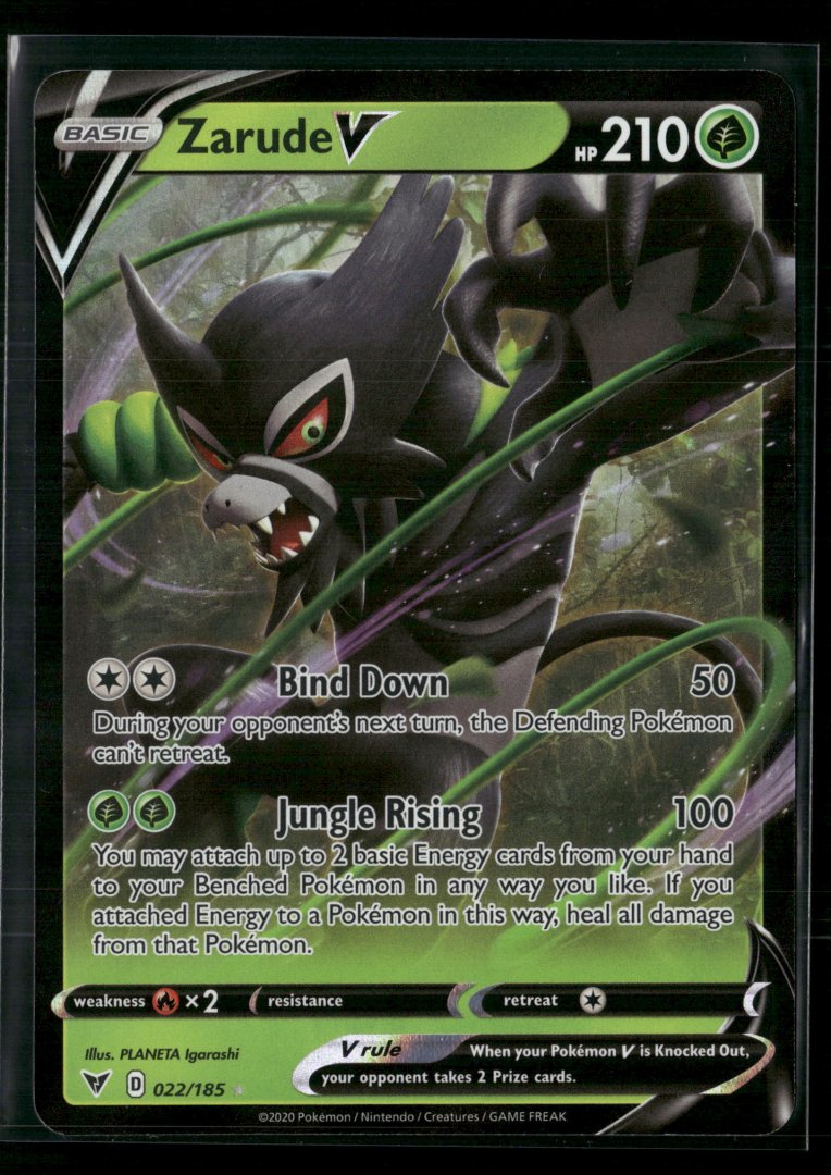 Zarude V - Sword & Shield 022/185 - Rare Holo V