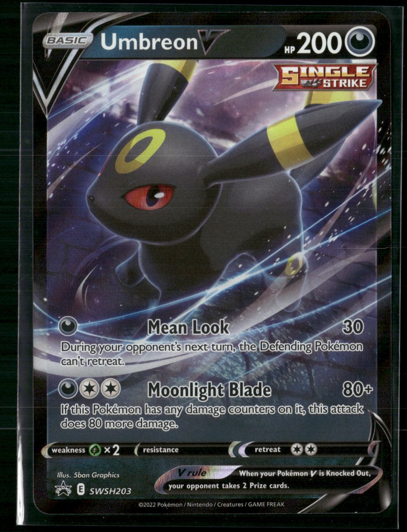 Umbreon V - Single Strike SWSH203 - Rare Holo V