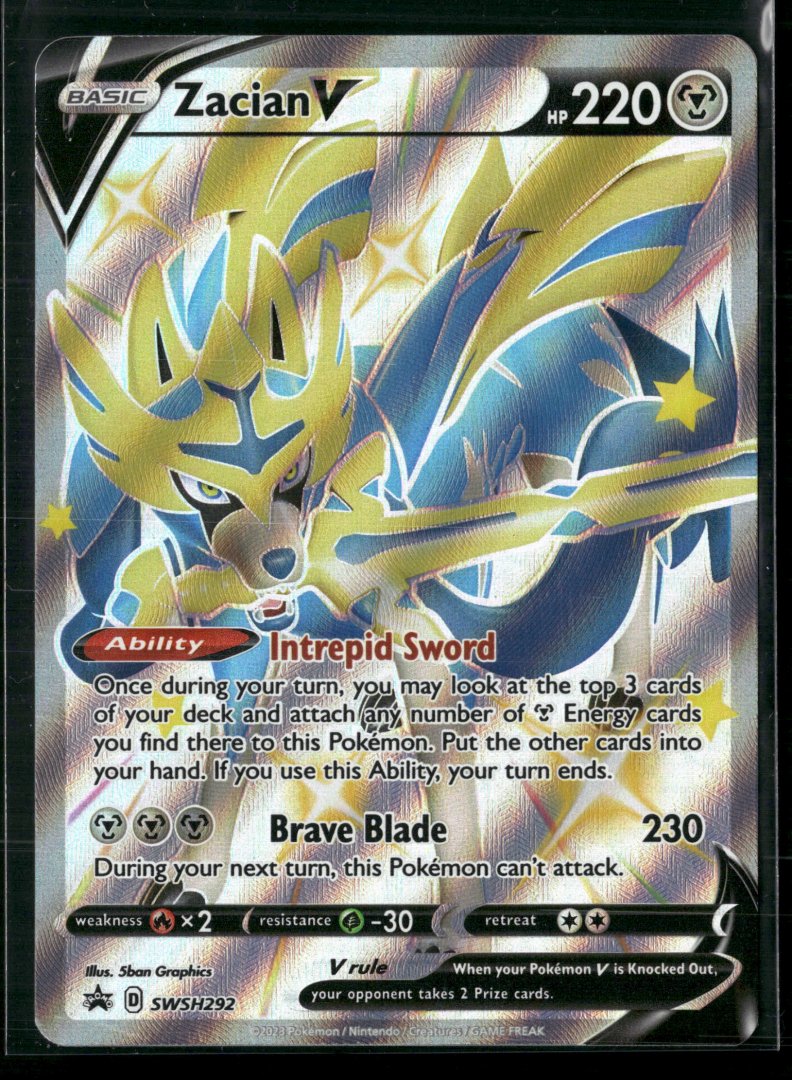 Zacian V - Sword & Shield 192/202 - Rare Holo V