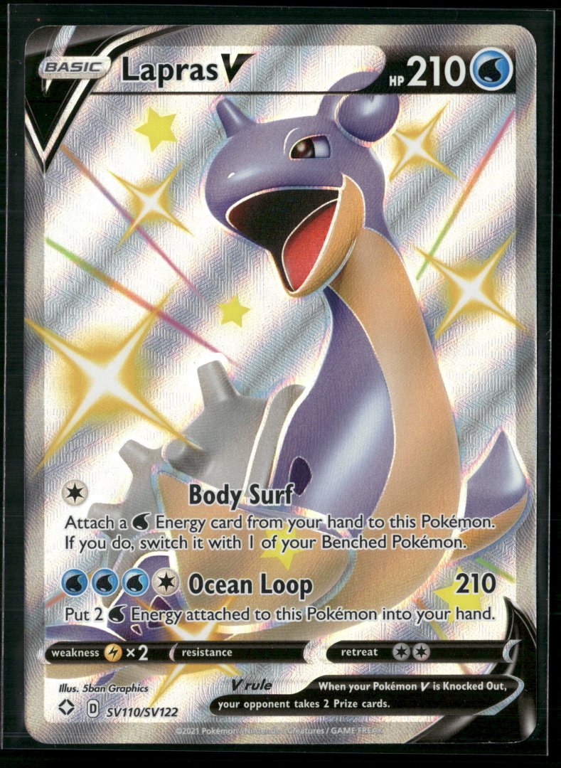 Lapras V - Shining Legends SV110/SV122 - Rare Holo V