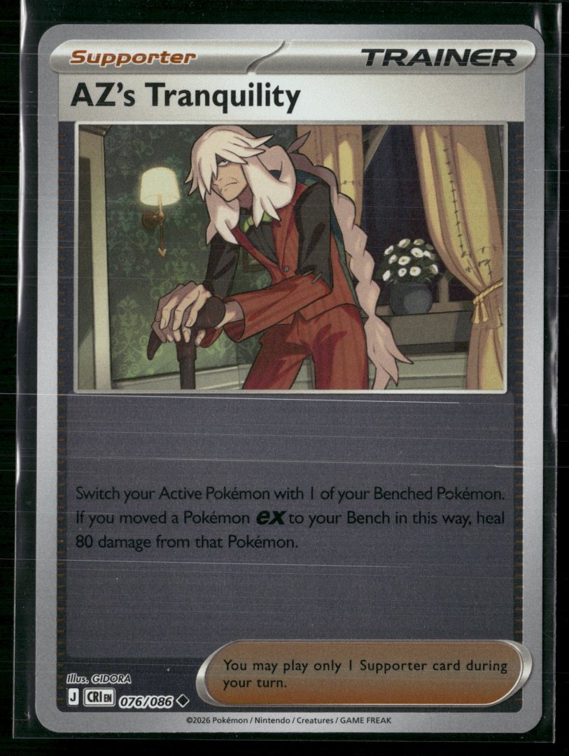 AZ's Tranquility - 076/086 - ME04: Chaos Rising - pokemon Uncommon Reverse Holo