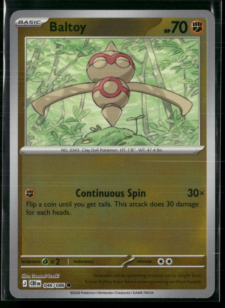 Baltoy - ME04: Chaos Rising 046 - pokemon - Common Reverse Holo