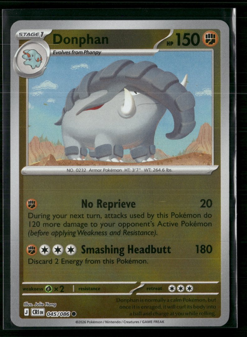 Donphan - ME04: Chaos Rising 045 - pokemon - Common Reverse Holo