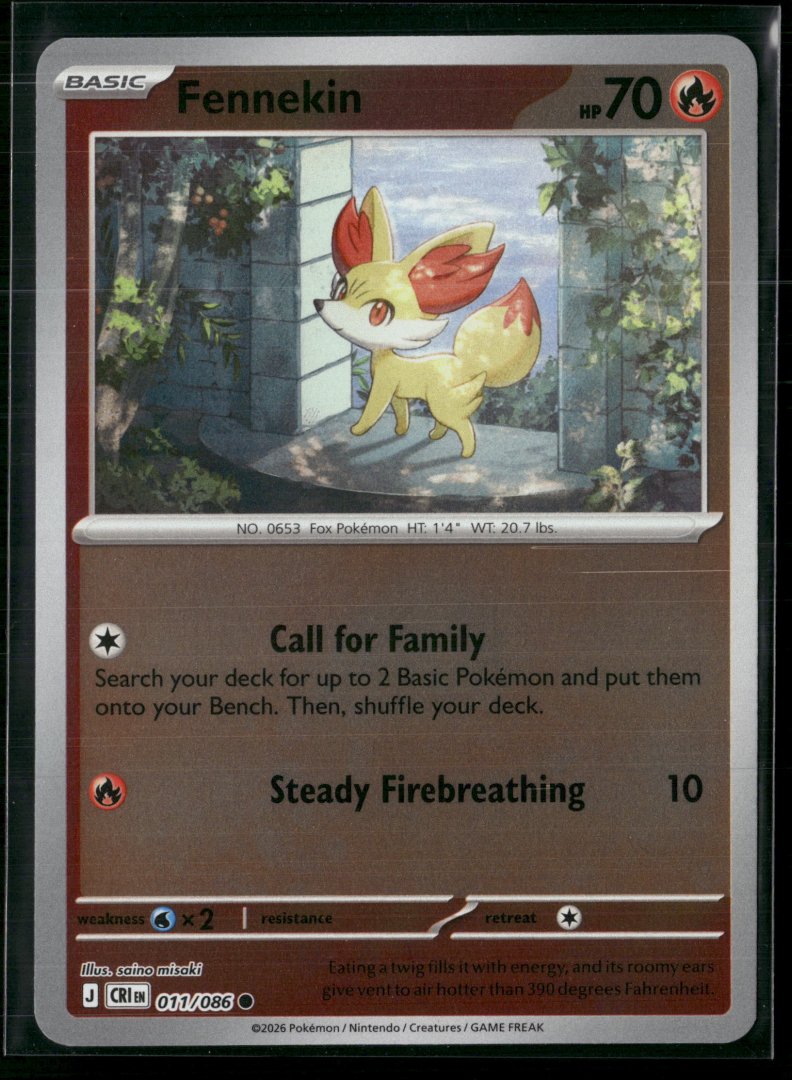 Fennekin - ME04: Chaos Rising - pokemon - Common Reverse Holo