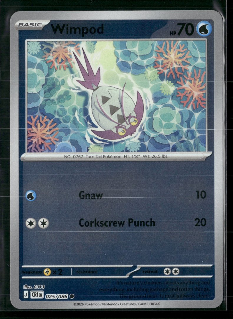 Wimpod - ME04: Chaos Rising 025/086 - pokemon - Common Reverse Holo