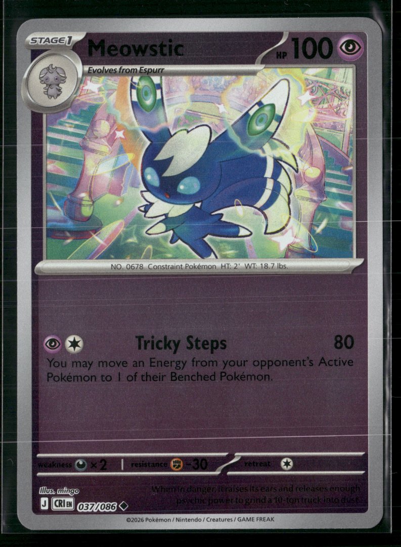 Meowstic - ME04: Chaos Rising 037/086 - pokemon - Uncommon Reverse Holo