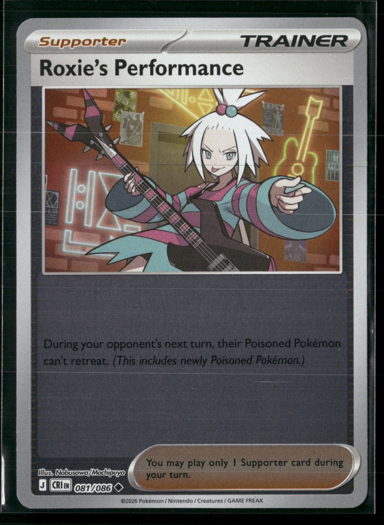 Roxie's Performance - 081/086 - ME04: Chaos Rising - pokemon - Uncommon Reverse Holo