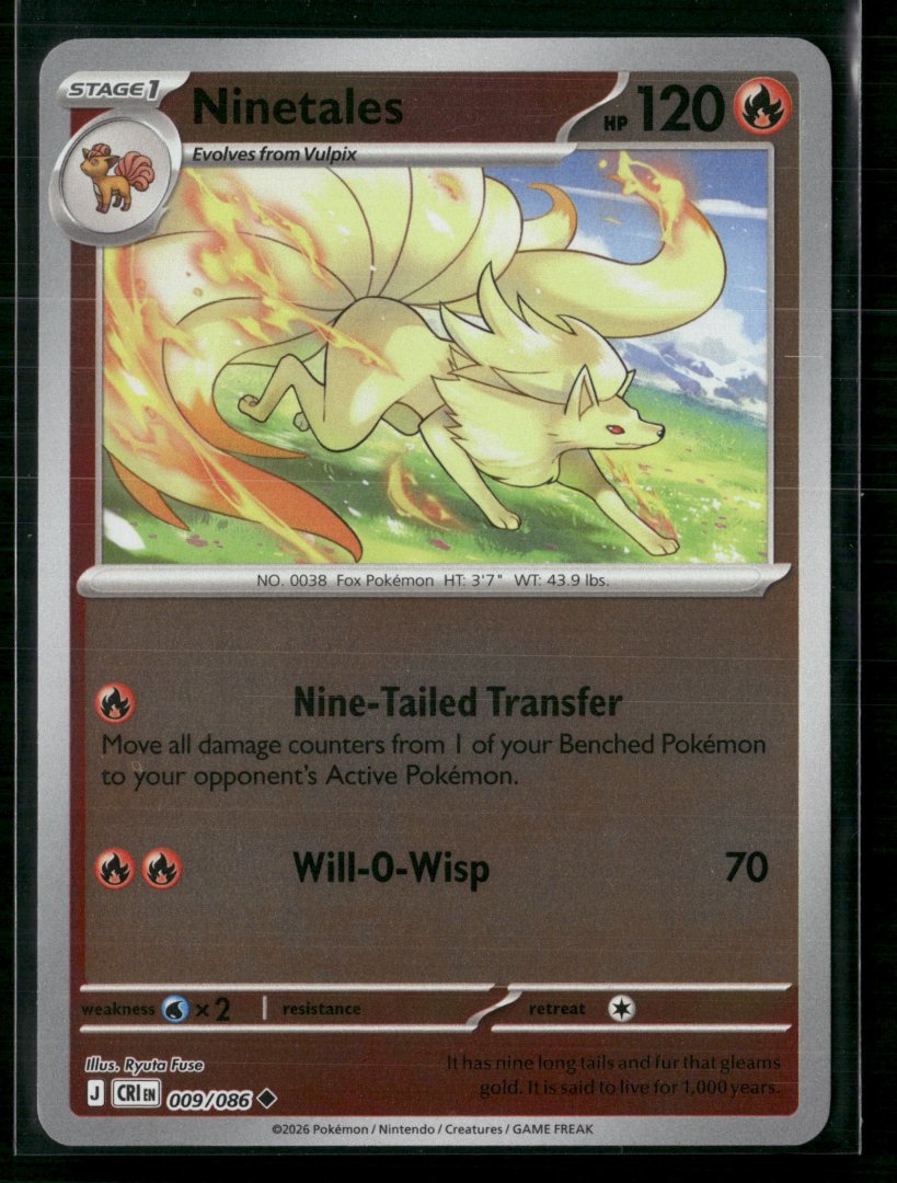 Ninetales - ME04: Chaos Rising 009 - pokemon - Uncommon Reverse Holo