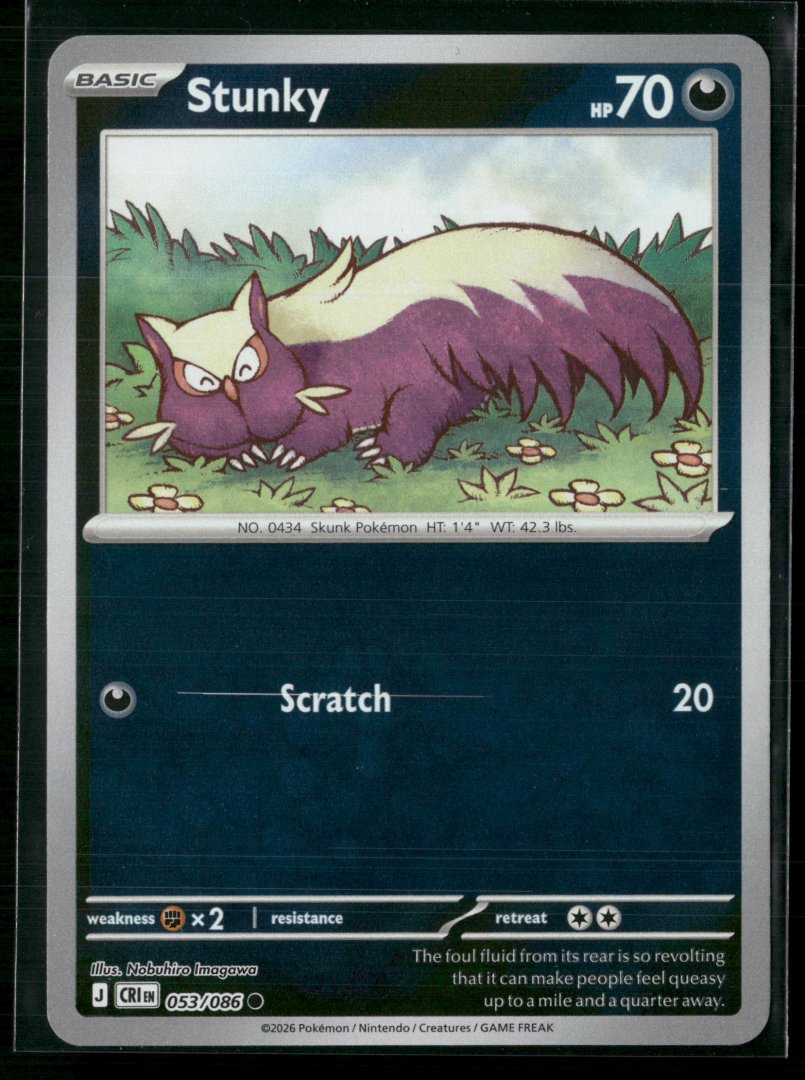 Stunky - ME04: Chaos Rising 053/068 - pokemon - Common Reverse Holo