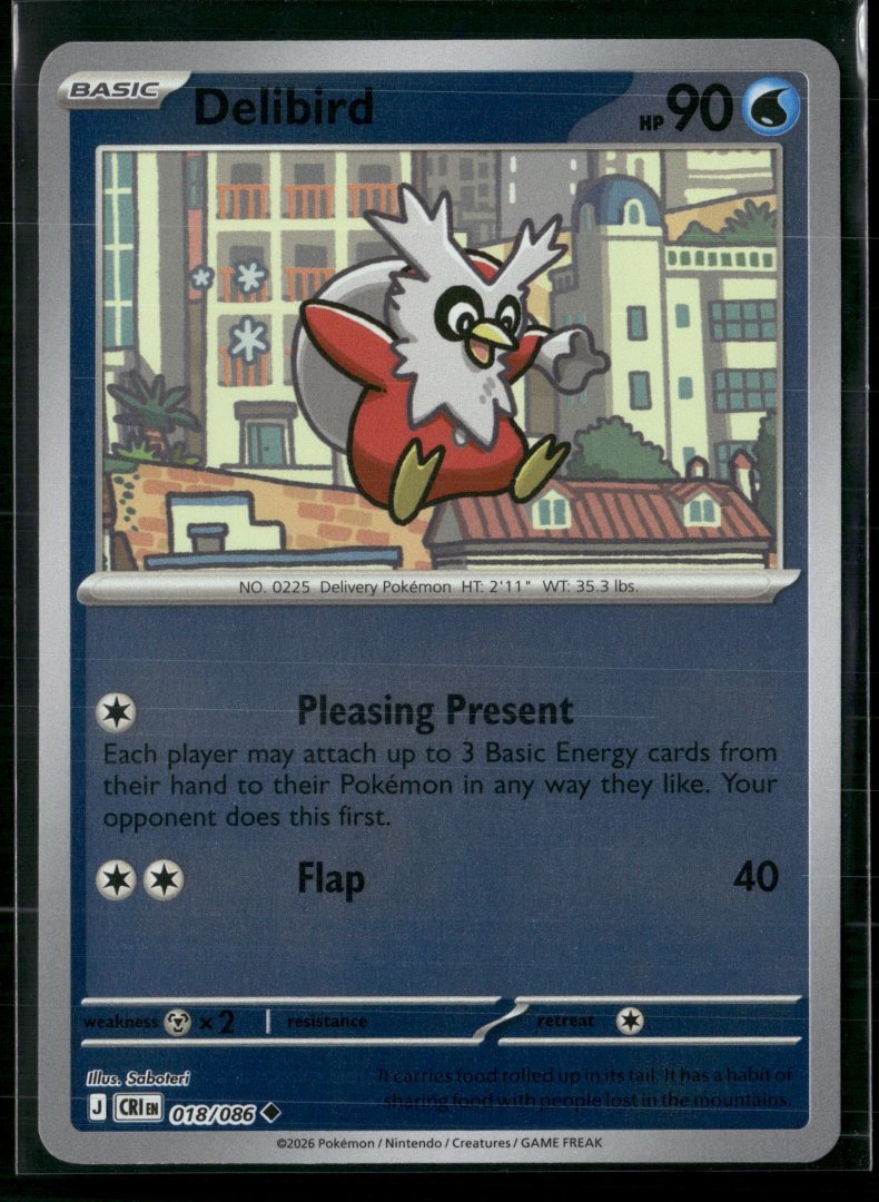Delibird - ME04: Chaos Rising 018/066 - pokemon - Uncommon Reverse Holo