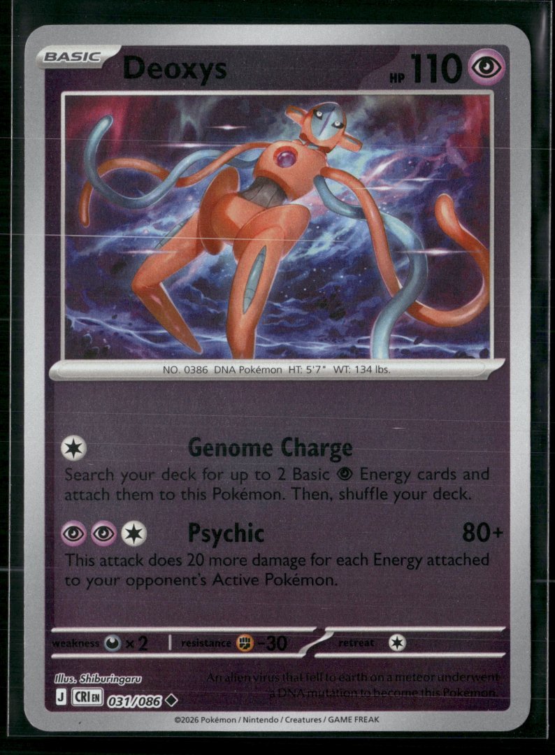 Deoxys - 031/086 - ME04: Chaos Rising - pokemon - Uncommon Reverse Holo