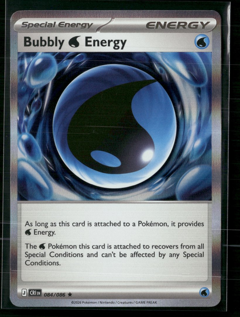Bubbly W Energy - ME04: Chaos Rising 084 - Pokemon TCG - Rare Holo