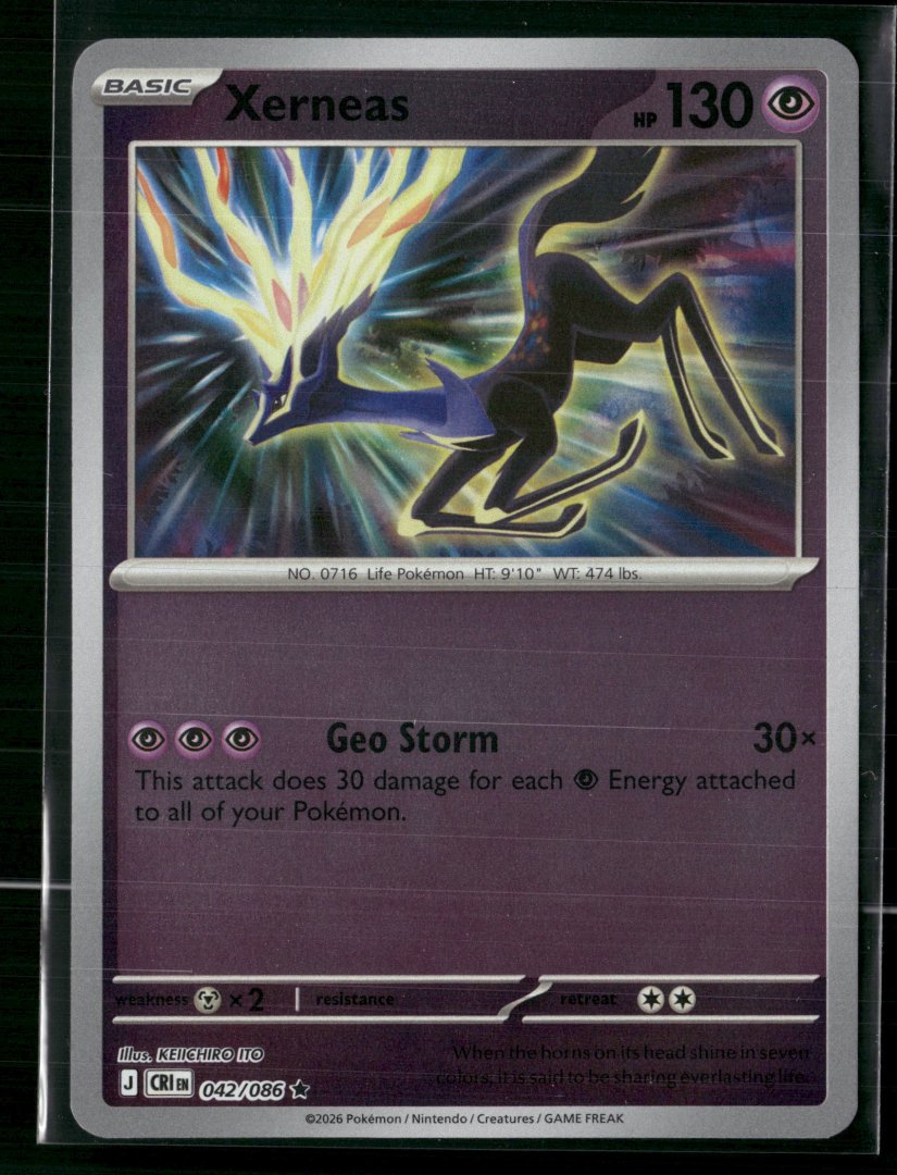 Xerneas - ME04: Chaos Rising 042/086 - pokemon - Rare Reverse Holo