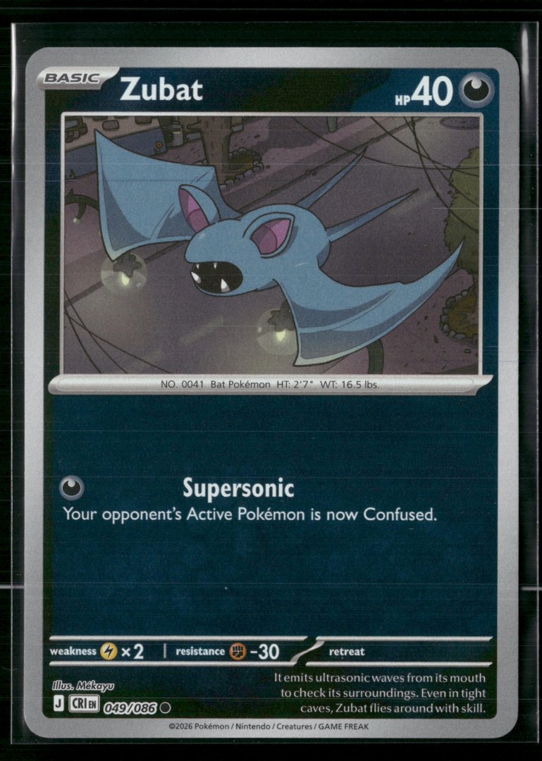 Zubat - ME04: Chaos Rising 040 - pokemon - Common Reverse Holo