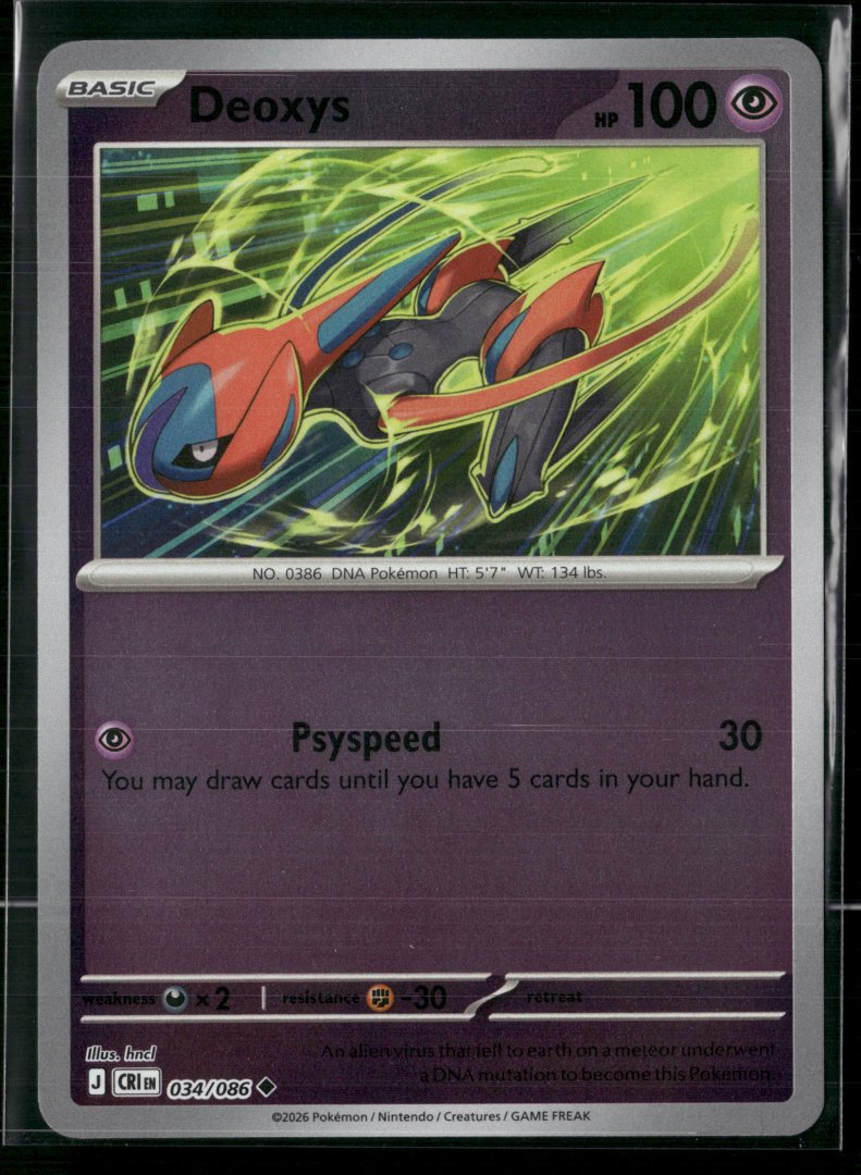 Deoxys - 034/086 - ME04: Chaos Rising - pokemon - Uncommon Reverse Holo