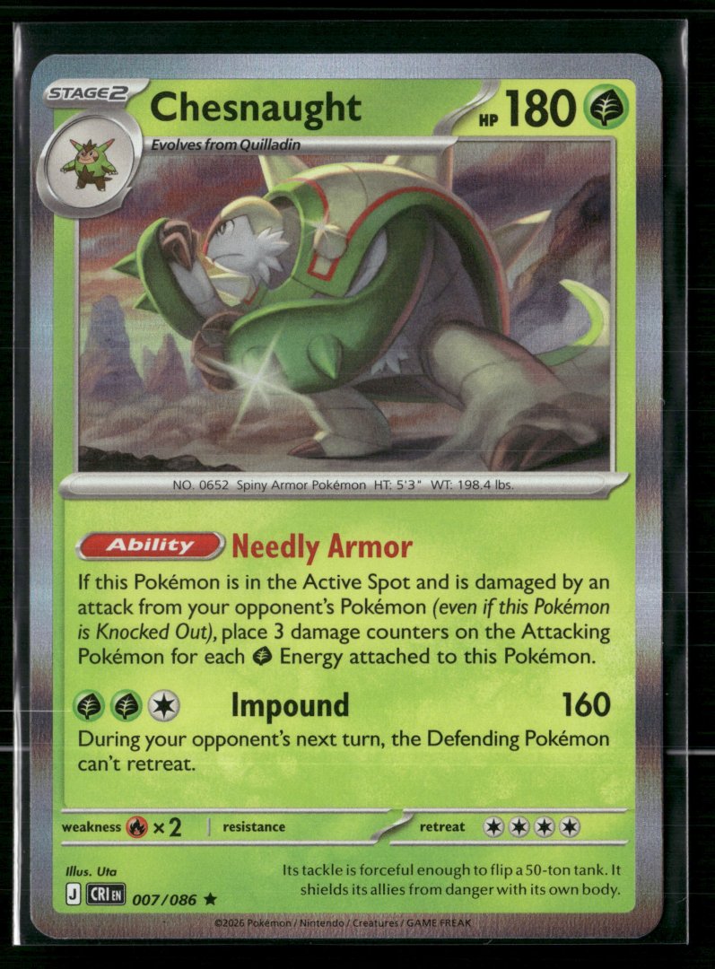 Chesnaught - ME04: Chaos Rising 007 - pokemon - Rare Holo