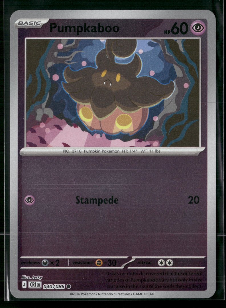Pumpkaboo - ME04: Chaos Rising 040 - pokemon - Common Reverse Holo