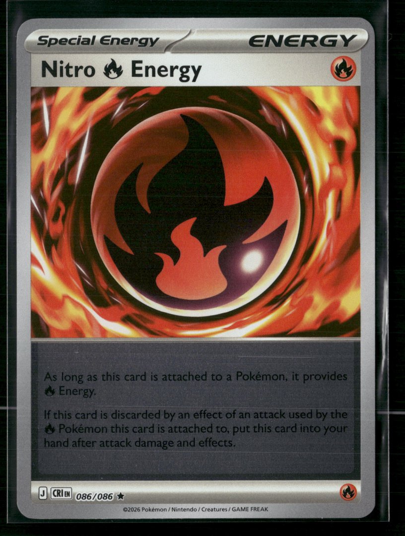 Nitro R Energy - ME04: Chaos Rising 086/086 - Pokemon TCG - Rare Reverse Holo