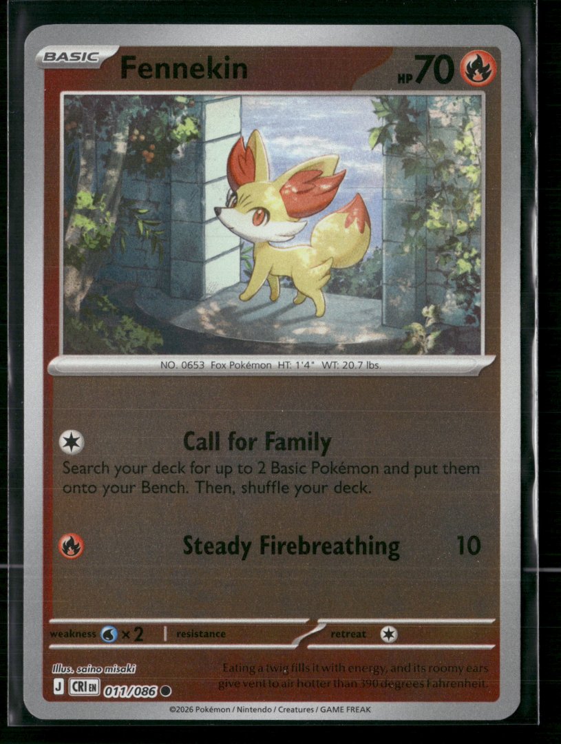 Fennekin - ME04: Chaos Rising - pokemon - Common Reverse Holo