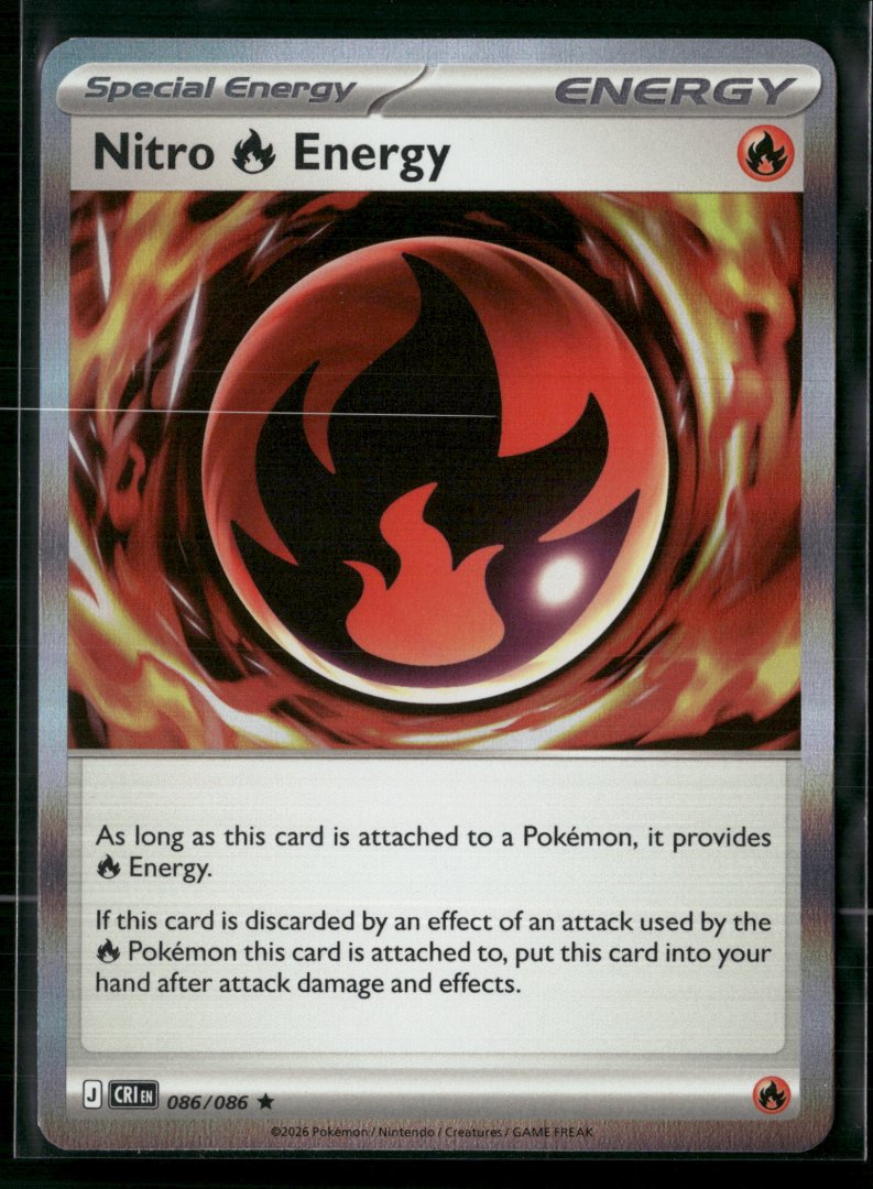 Nitro R Energy - ME04: Chaos Rising 086/086 - Pokemon TCG - Rare Holo