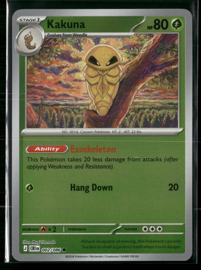 Kakuna - ME04: Chaos Rising 002/086 - pokemon - Common Reverse Holo