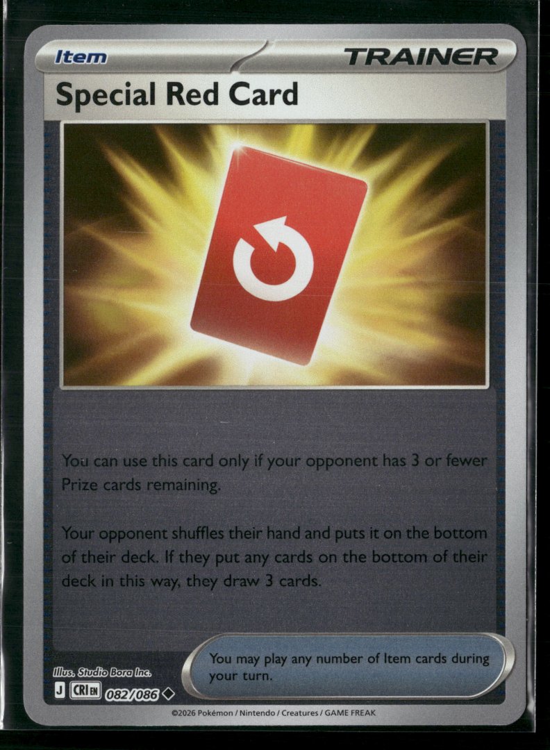 Special Red Card - 082/086 - ME04: Chaos Rising - pokemon - Uncommon Reverse Holo