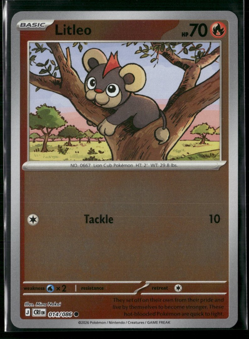Litleo - ME04: Chaos Rising 014/086 - pokemon - Common Reverse Holo