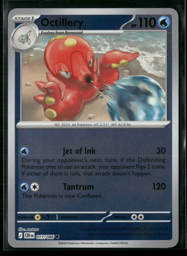 Octillery - ME04: Chaos Rising 017/108 - pokemon - Common Reverse Holo