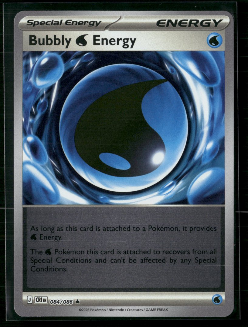 Bubbly W Energy - ME04: Chaos Rising 084/086 - Pokemon TCG - Rare Reverse Holo
