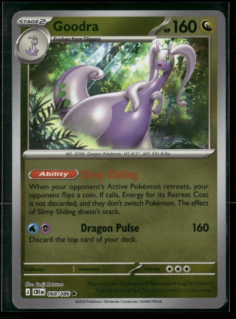 Goodra - ME04: Chaos Rising 068/086 - Pokemon TCG - Rare Reverse Holo