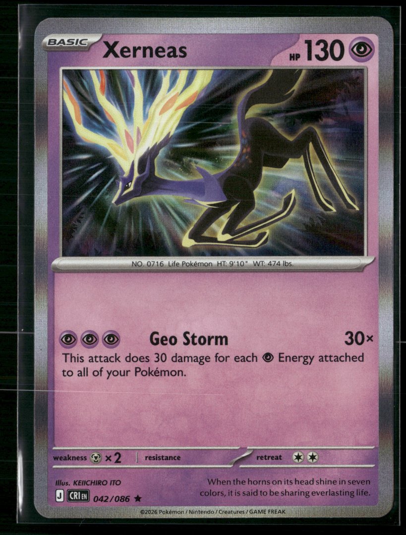 Xerneas - 042/086 - ME04: Chaos Rising - pokemon - Rare Holo