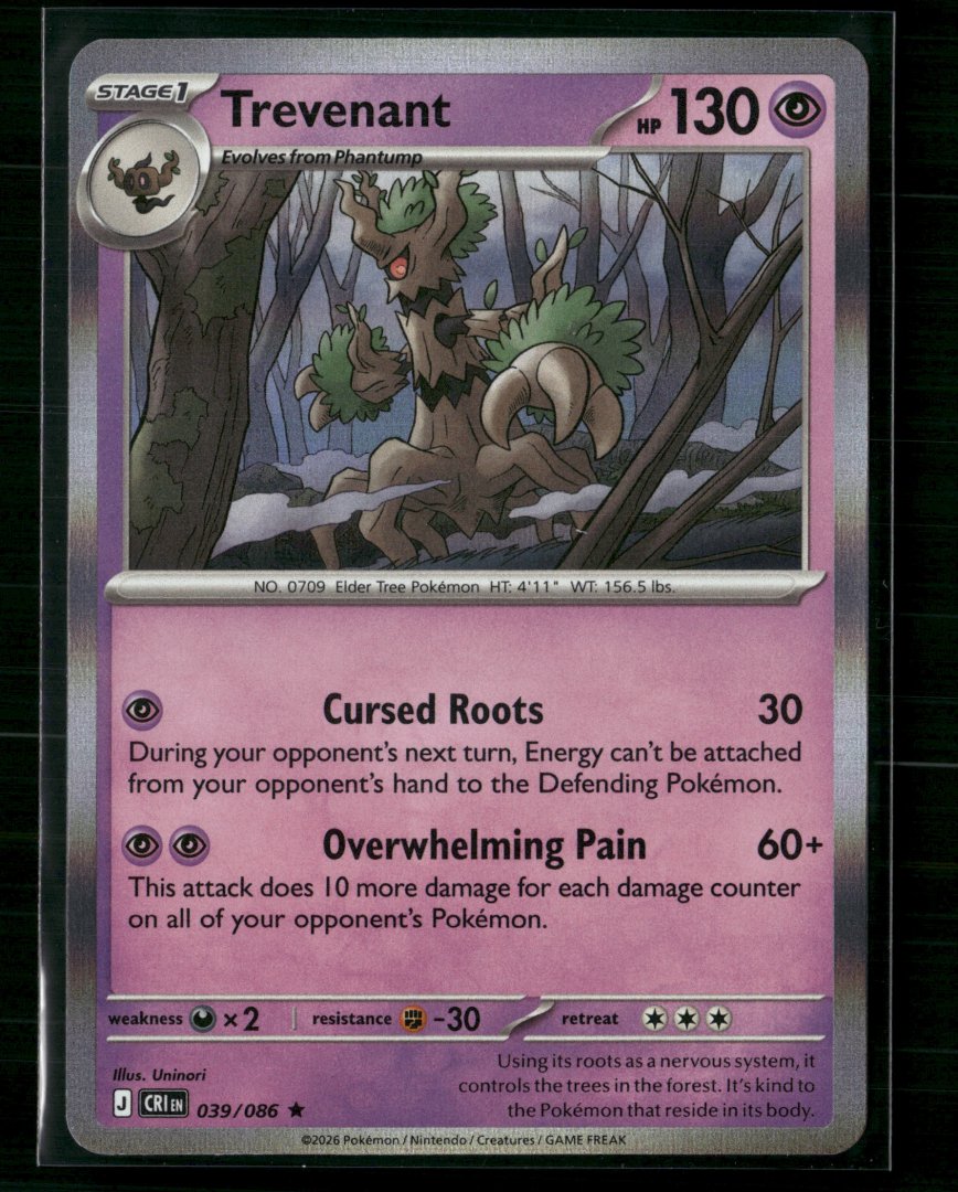 Trevenant - ME04: Chaos Rising 039 - Pokemon TCG - Rare Holo