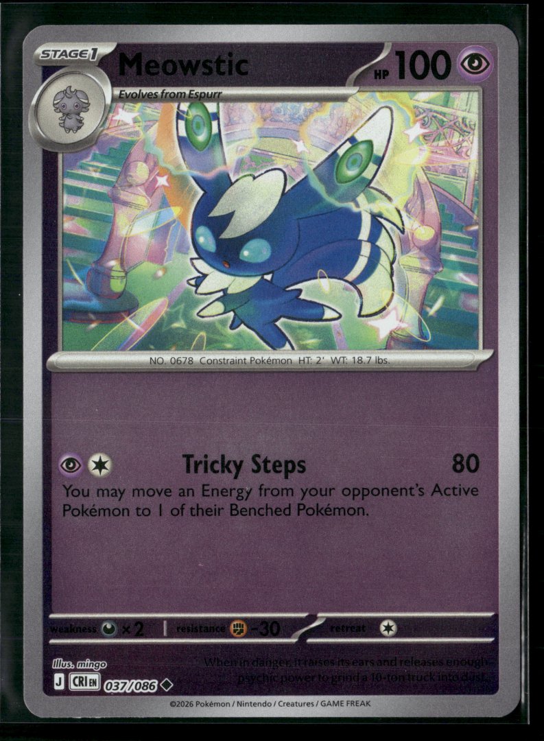 Meowstic - ME04: Chaos Rising 037/068 - Pokemon TCG - Uncommon Reverse Holo