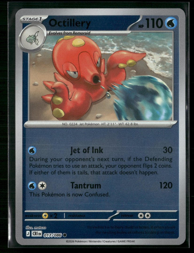Octillery - ME04: Chaos Rising - Pokemon TCG - Common Reverse Holo
